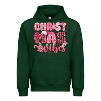 Forest Green christmas vibes pink Urban Hoodie - MaliasSmallBusiness