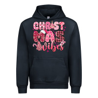 Navy christmas vibes pink Urban Hoodie - MaliasSmallBusiness
