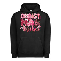 Pigment Black christmas vibes pink Urban Hoodie - MaliasSmallBusiness
