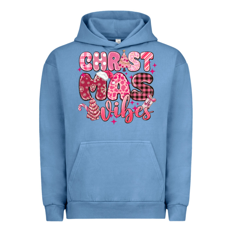 Christmas Vibes Pink Urban Hoodie by MaliasSmallBusiness | Teevron