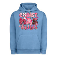 Pigment Pebble Blue christmas vibes pink Urban Hoodie - MaliasSmallBusiness