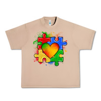 Burro autism puzzle pieces heart Urban Heavy Tee - Zillion Design Studio
