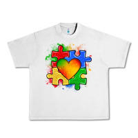 Lunar Rock autism puzzle pieces heart Urban Heavy Tee - Zillion Design Studio