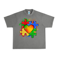 Tornado autism puzzle pieces heart Urban Heavy Tee - Zillion Design Studio