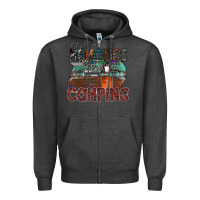 Charcoal Heather the best memories camping Zipper Hoodie - SublimationCraftShop