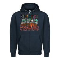 Navy the best memories camping Zipper Hoodie - SublimationCraftShop