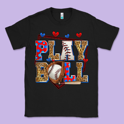 Play Ball Baseball Classic Tee Designed By Zillion Design Studio