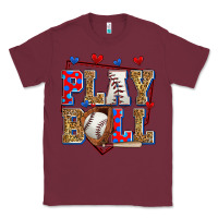 Burgundy play ball baseball Classic Tee - Zillion Design Studio