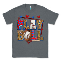 Charcoal Heather play ball baseball Classic Tee - Zillion Design Studio