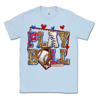 Dusty Blue play ball baseball Classic Tee - Zillion Design Studio