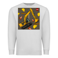 Dove Grey excavator seamless pattern Premium Sweatshirt - BundleAndBundleShop