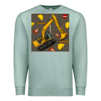 Seafoam excavator seamless pattern Premium Sweatshirt - BundleAndBundleShop