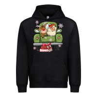 Black christmas santa and reindeer truck Urban Hoodie - MaliasSmallBusiness