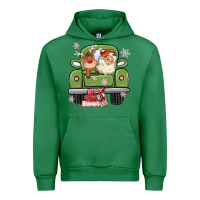 Emerald christmas santa and reindeer truck Urban Hoodie - MaliasSmallBusiness
