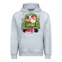 Heather Grey christmas santa and reindeer truck Urban Hoodie - MaliasSmallBusiness