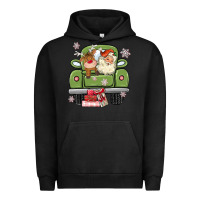 Pigment Black christmas santa and reindeer truck Urban Hoodie - MaliasSmallBusiness