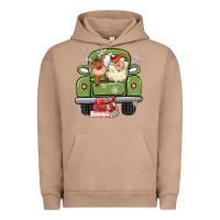 Pigment Burro christmas santa and reindeer truck Urban Hoodie - MaliasSmallBusiness