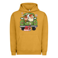 Pigment Peanut Butter christmas santa and reindeer truck Urban Hoodie - MaliasSmallBusiness