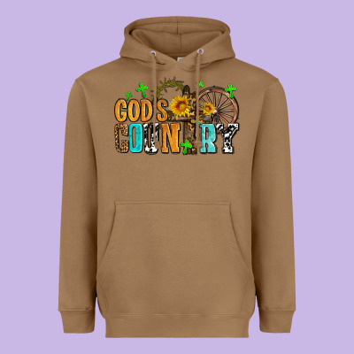 Gods Country Heavyweight Hoodie Designed By Adodesignshop