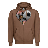 Chestnut western soccer heart Zipper Hoodie - HRA Design Shop