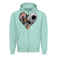 Seafoam western soccer heart Zipper Hoodie - HRA Design Shop