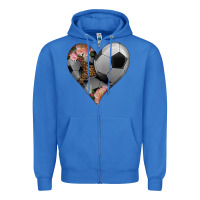 True Royal western soccer heart Zipper Hoodie - HRA Design Shop