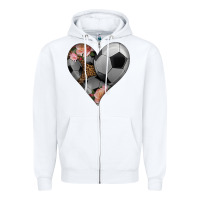 White western soccer heart Zipper Hoodie - HRA Design Shop