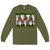 Army Green gnomes Christmas Long Sleeve Tee - RanaPortraitStore