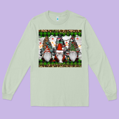 Gnomes Christmas Long Sleeve Tee Designed By Ranaportraitstore