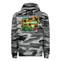 Slate Camo Wyoming Map Sunflower Cactus Serape Premium Hoodie - RanaPortraitStore