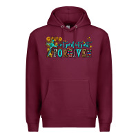 Burgundy not perfect just forgıven Premium Hoodie - AdoDesignShop