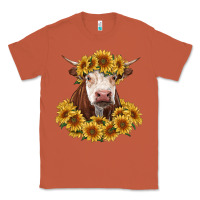 Copper hereford cow with sunflowers Classic Tee - RanaPortraitStore