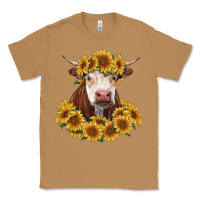 Toasted Coconut hereford cow with sunflowers Classic Tee - RanaPortraitStore
