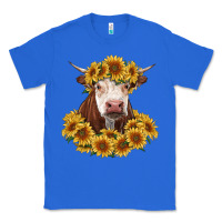True Royal hereford cow with sunflowers Classic Tee - RanaPortraitStore
