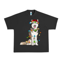 Pigment Black Husky Christmas Lights Urban Heavy Tee - RanaPortraitStore