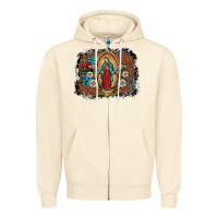 Sandshell virgin mary Zipper Hoodie - SublimationCraftShop