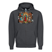Smoke virgin mary Zipper Hoodie - SublimationCraftShop