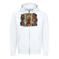 White virgin mary Zipper Hoodie - SublimationCraftShop