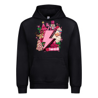 Pink Christmas Lightning Bolt Urban Hoodie | Teevron