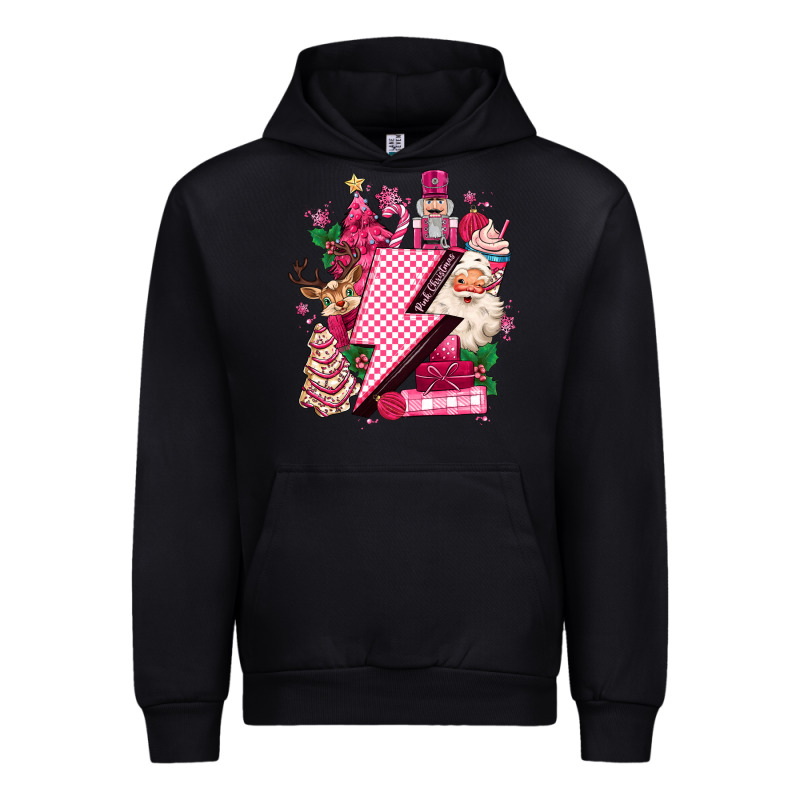 Pink Christmas Lightning Bolt Urban Hoodie by MaliasSmallBusiness | Teevron