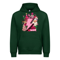 Forest Green pink christmas lightning bolt Urban Hoodie - MaliasSmallBusiness