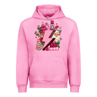 Fuchsia Pink pink christmas lightning bolt Urban Hoodie - MaliasSmallBusiness