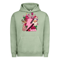 Pigment Oil Green pink christmas lightning bolt Urban Hoodie - MaliasSmallBusiness