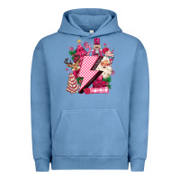 Pigment Pebble Blue pink christmas lightning bolt Urban Hoodie - MaliasSmallBusiness