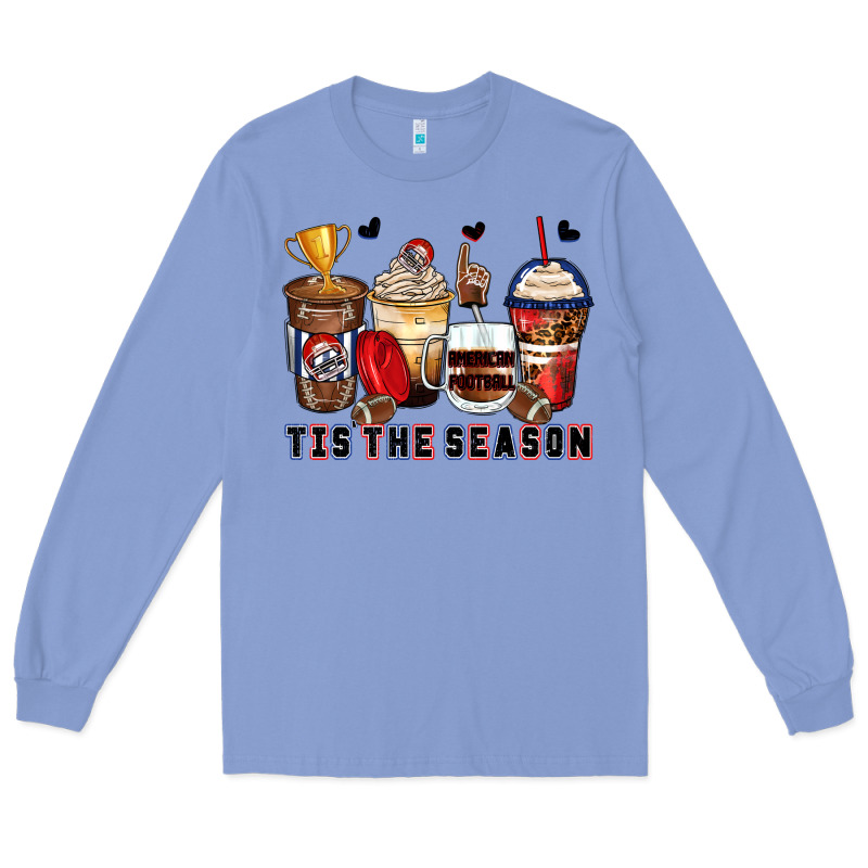Tis' The Season American Football Coffee Cups Long Sleeve Tee by Zillion Design Studio | Teevron