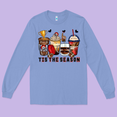 Tis' The Season American Football Coffee Cups Long Sleeve Tee Designed By Zillion Design Studio