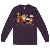 Plum tis' the season american football coffee cups Long Sleeve Tee - Zillion Design Studio
