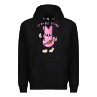 Black so peepin boujee stanley  belt bag inspired Premium Hoodie - MaliasSmallBusiness