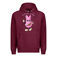 Burgundy so peepin boujee stanley  belt bag inspired Premium Hoodie - MaliasSmallBusiness