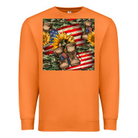 Carrot usa flag with army boot seamless pattern Premium Sweatshirt - BundleAndBundleShop